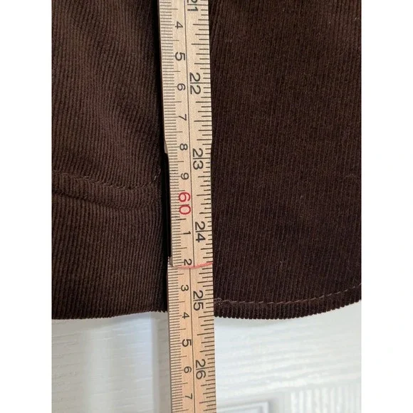 Talbots Women's Brown Corduroy Blazer Jacket Size 10 Classic Single Breasted - Picture 6 of 11